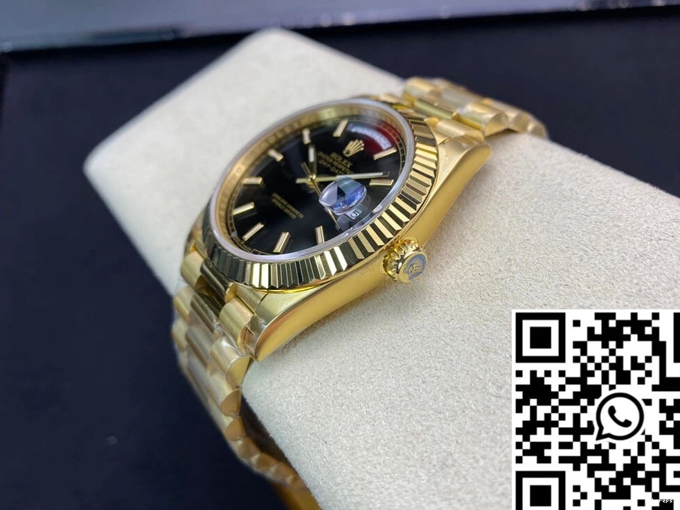 Yellow Date Rolex Factory Dial Gold Day Black 40MM EW 0208